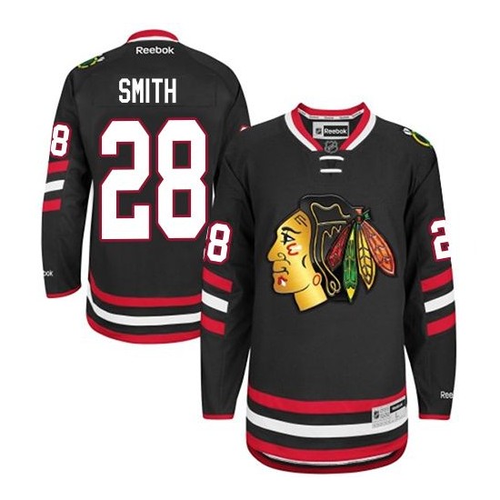 Chicago Blackhawks #28 Men's Ben Smith Reebok Authentic Black 2014 Stadium Series Jersey Chicago Blackhawks #28 Men's Ben Smith Reebok Authentic Black 2014 Stadium Series Jersey