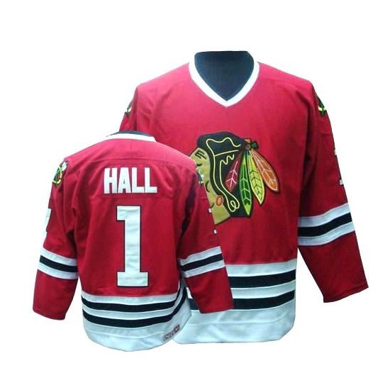 Chicago Blackhawks #1 Men's Glenn Hall CCM Premier Red Throwback Jersey Chicago Blackhawks #1 Men's Glenn Hall CCM Premier Red Throwback Jersey