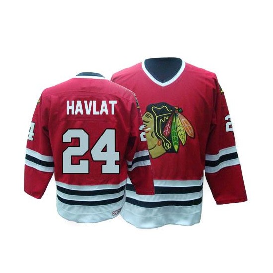 Chicago Blackhawks ＃24 Men's Martin Havlat CCM Authentic Red Throwback