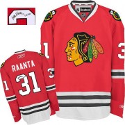 Chicago Blackhawks ＃31 Men's Antti Raanta Reebok Authentic Red Autographed Home Jersey