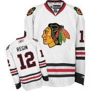 Chicago Blackhawks ＃12 Men's Peter Regin Reebok Authentic White Away Jersey