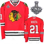 Chicago Blackhawks ＃21 Men's Stan Mikita Reebok Authentic Red Home Stanley Cup Finals Jersey