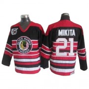 Chicago Blackhawks ＃21 Men's Stan Mikita CCM Authentic Red/Black Throwback 75TH Jersey