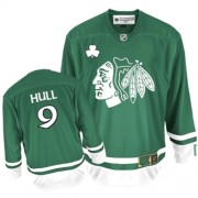 Chicago Blackhawks ＃9 Men's Bobby Hull Reebok Authentic Green St Patty's Day Jersey