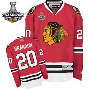 Chicago Blackhawks ＃20 Men's Brandon Saad Reebok Authentic Red 2013 Stanley Cup Champions Jersey