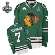 Chicago Blackhawks ＃7 Men's Brent Seabrook Reebok Authentic Green Stanley Cup Finals Jersey