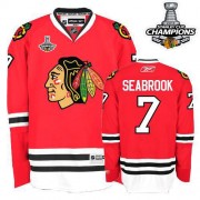 Chicago Blackhawks ＃7 Men's Brent Seabrook Reebok Premier Red 2013 Stanley Cup Champions Jersey