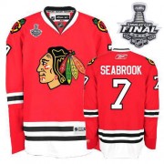 Chicago Blackhawks ＃7 Men's Brent Seabrook Reebok Premier Red Home Stanley Cup Finals Jersey