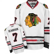 Chicago Blackhawks ＃7 Youth Brent Seabrook Reebok Authentic White Away Jersey