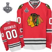 Chicago Blackhawks ＃00 Men's Clark Griswold Reebok Authentic Red 2013 Stanley Cup Champions Jersey