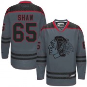 Chicago Blackhawks ＃65 Men's Andrew Shaw Reebok Authentic Charcoal Cross Check Fashion Jersey
