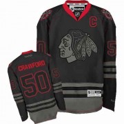 Chicago Blackhawks ＃50 Men's Corey Crawford Reebok Authentic Black Ice Jersey