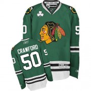 Chicago Blackhawks ＃50 Men's Corey Crawford Reebok Authentic Green Jersey
