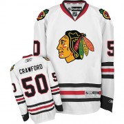 Chicago Blackhawks ＃50 Men's Corey Crawford Reebok Authentic White Away Jersey