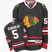 Chicago Blackhawks ＃5 Men's David Rundblad Reebok Authentic Black Third Jersey