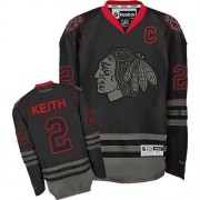 Chicago Blackhawks ＃2 Men's Duncan Keith Reebok Authentic Black Ice Jersey