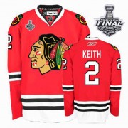 Chicago Blackhawks ＃2 Men's Duncan Keith Reebok Premier Red Home Stanley Cup Finals Jersey