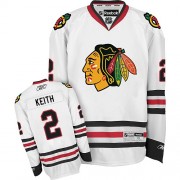 Chicago Blackhawks ＃2 Youth Duncan Keith Reebok Authentic White Away Jersey