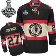 Chicago Blackhawks ＃27 Men's Jeremy Roenick Reebok Authentic Black New Third Stanley Cup Finals Jersey