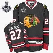 Chicago Blackhawks ＃27 Men's Jeremy Roenick Reebok Authentic Black Third Stanley Cup Finals Jersey