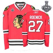 Chicago Blackhawks ＃27 Men's Jeremy Roenick Reebok Authentic Red Home Stanley Cup Finals Jersey