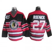 Chicago Blackhawks ＃27 Men's Jeremy Roenick CCM Authentic Red/Black Throwback 75TH Jersey