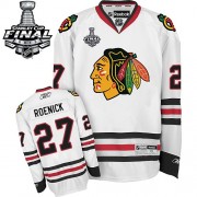 Chicago Blackhawks ＃27 Men's Jeremy Roenick Reebok Authentic White Away Stanley Cup Finals Jersey