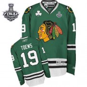 Chicago Blackhawks ＃19 Men's Jonathan Toews Reebok Authentic Green Stanley Cup Finals Jersey