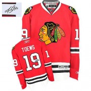 Chicago Blackhawks ＃19 Men's Jonathan Toews Reebok Authentic Red Autographed Home Jersey