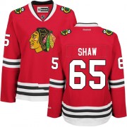 Chicago Blackhawks ＃65 Women's Andrew Shaw Reebok Authentic Red Home Jersey
