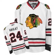 Chicago Blackhawks ＃24 Men's Martin Havlat Reebok Premier White Away Jersey