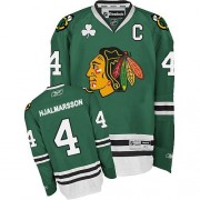 Chicago Blackhawks ＃4 Men's Niklas Hjalmarsson Reebok Authentic Green Jersey