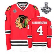 Chicago Blackhawks ＃4 Men's Niklas Hjalmarsson Reebok Authentic Red Home Stanley Cup Finals Jersey