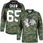 Chicago Blackhawks ＃65 Youth Andrew Shaw Reebok Authentic Camo Veterans Day Practice Jersey