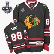 Chicago Blackhawks ＃88 Men's Patrick Kane Reebok Authentic Black Third Stanley Cup Finals Jersey