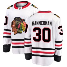 Chicago Blackhawks Men's Murray Bannerman Fanatics Branded Breakaway White Away Jersey
