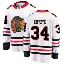 Chicago Blackhawks Men's Bryn Chyzyk Fanatics Branded Breakaway White Away Jersey