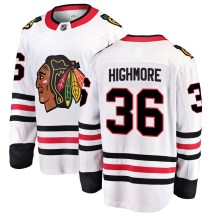 Chicago Blackhawks Men's Matthew Highmore Fanatics Branded Breakaway White Away Jersey