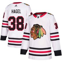 Chicago Blackhawks Youth Brandon Hagel Adidas Authentic White Away Jersey