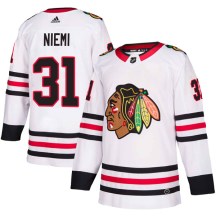 Chicago Blackhawks Youth Antti Niemi Adidas Authentic White Away Jersey
