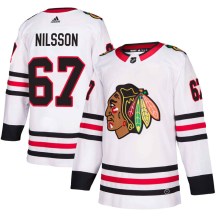 Chicago Blackhawks Youth Jacob Nilsson Adidas Authentic White Away Jersey
