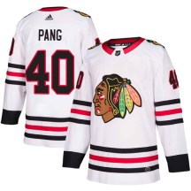 Chicago Blackhawks Youth Darren Pang Adidas Authentic White Away Jersey