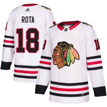 Chicago Blackhawks Youth Darcy Rota Adidas Authentic White Away Jersey