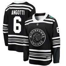 Chicago Blackhawks Men's Lou Angotti Fanatics Branded Breakaway Black 2019 Winter Classic Jersey
