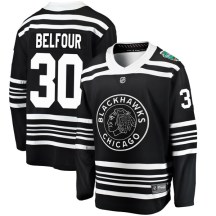 Chicago Blackhawks Men's ED Belfour Fanatics Branded Breakaway Black 2019 Winter Classic Jersey