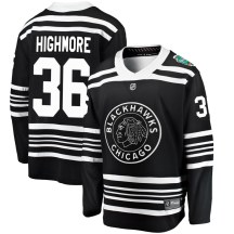 Chicago Blackhawks Men's Matthew Highmore Fanatics Branded Breakaway Black 2019 Winter Classic Jersey