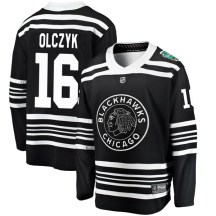 Chicago Blackhawks Men's Ed Olczyk Fanatics Branded Breakaway Black 2019 Winter Classic Jersey