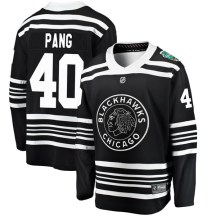 Chicago Blackhawks Men's Darren Pang Fanatics Branded Breakaway Black 2019 Winter Classic Jersey