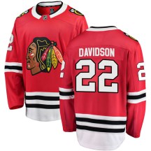 Chicago Blackhawks Youth Brandon Davidson Fanatics Branded Breakaway Red Home Jersey
