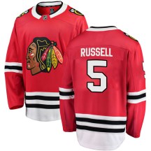 Chicago Blackhawks Youth Phil Russell Fanatics Branded Breakaway Red Home Jersey